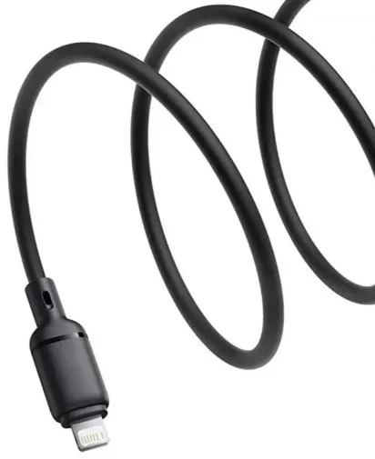 Фото: Кабель Baseus Silky Series 2.4A AM / Lightning 1m Black (P10377702113-00) № 9 | KTC