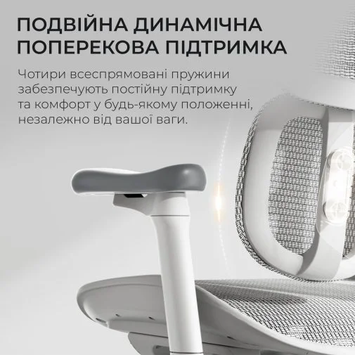 Фото: Крісло SIHOO Doro S100 White (S100-M302) № 29 | KTC