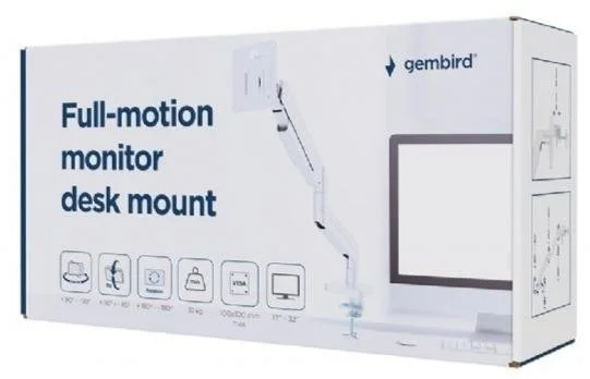 Фото: Кронштейн Gembird MA-DA1-04-W White № 10 | KTC