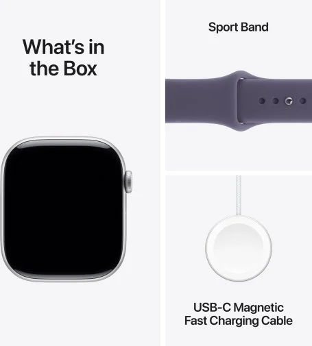 Фото: Смарт годинник Apple Watch Series 11 GPS - 46mm Silver Aluminium Case with Purple Fog Sport Band - S/M (MEV94) № 16 | KTC
