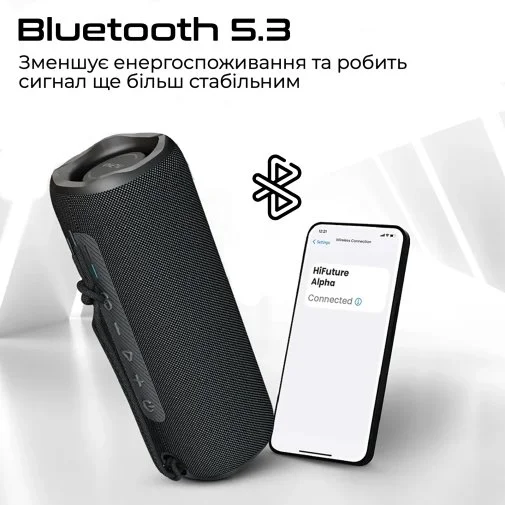 Фото: Портативна колонка HiFuture Alpha 20W Black (alpha.black) № 14 | KTC