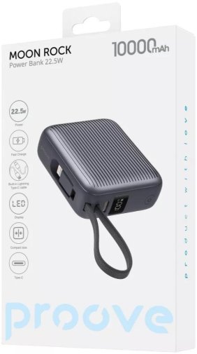 Батарея універсальна Proove Moon Rock 22.5W 10000mAh gray