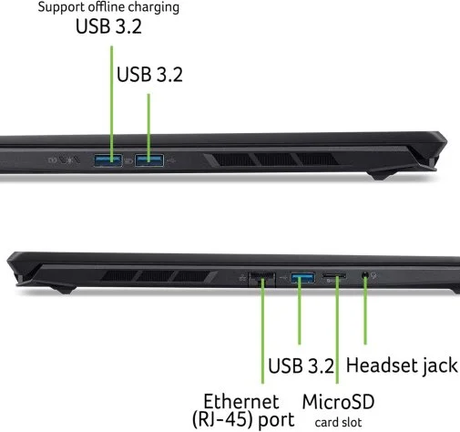 Фото: Ноутбук Acer Nitro V 16S ANV16S-71-92SQ NH.U29EU.004 Black - 16" IPS 180 Гц / Intel Core 9 / 270H / DDR5 32 ГБ / PCI-E SSD 1 ТБ / GeForce RTX 5070 № 24 | KTC