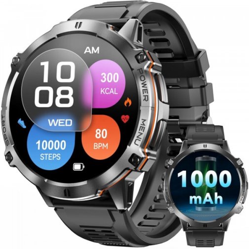 Смарт годинник Oukitel BT13 Black (6931940792745)