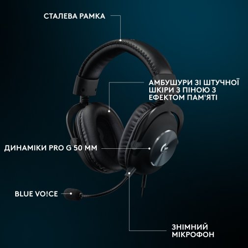 Гарнітура накладна Logitech G Pro X SE, Black ( Gaming )