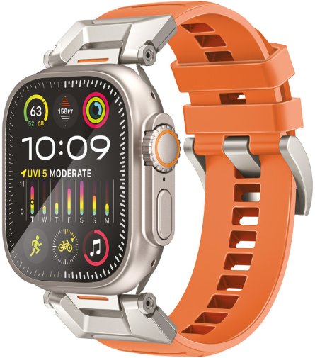 Ремінець силіконовий для смарт-годинника Promate silicaband-pro.orange