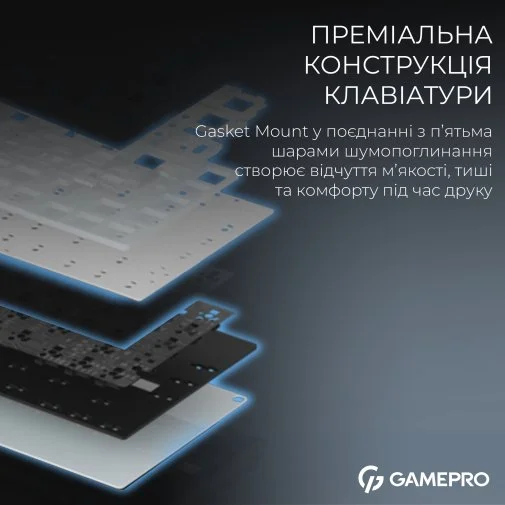 Фото: Клавіатура GamePro Genesis Asgard Valhalla Pro MK160B-D-Pro Rainy Switches Black № 18 | KTC