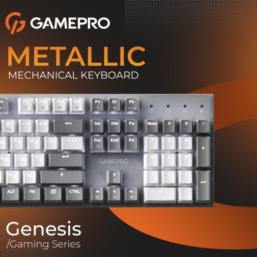 Клавіатура GamePro Genesis Metallic MK144G Red Switches USB Grey