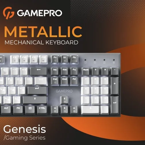Фото: Клавіатура GamePro Genesis Metallic MK144G Red Switches USB Grey № 18 | KTC
