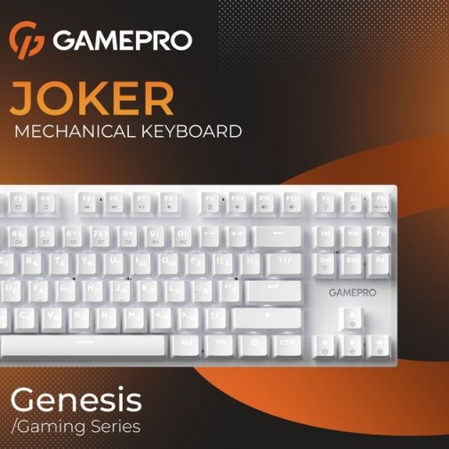 Клавіатура GamePro Genesis Joker MK124W Red Switches USB White