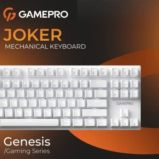 Фото: Клавіатура GamePro Genesis Joker MK124W Red Switches USB White № 27 | KTC