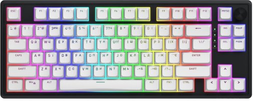 Клавіатура, Hator Skyfall 80 MAG ULTRA 8K Aurum Ice, USB, Black/White ( Gaming )