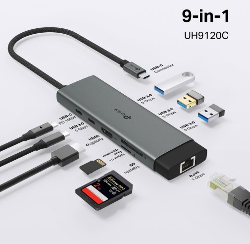 Хаб USB Type-C 9in1 TP-Link UH9120C