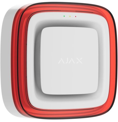 Бездротовий адресний пожежний оповіщувач світлозвуковий Ajax EN54 FireProtect (Sounder/VAD) Jeweller White