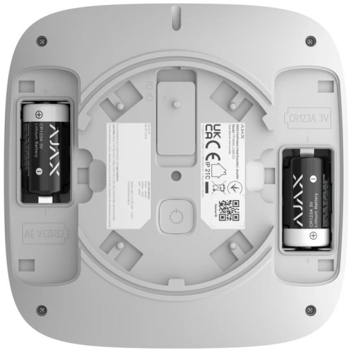 Бездротовий адресний пожежний сповіщувач точковий тепловий Ajax EN54 FireProtect (Heat) Jeweller White