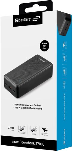 Батарея універсальна Sandberg Saver 27000mAh 22.5W Black (320-43)