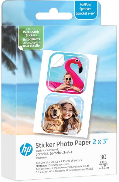 Папір HP CutOut Sticker Zink 2x3 30pcs (HPIZ2X330C)
