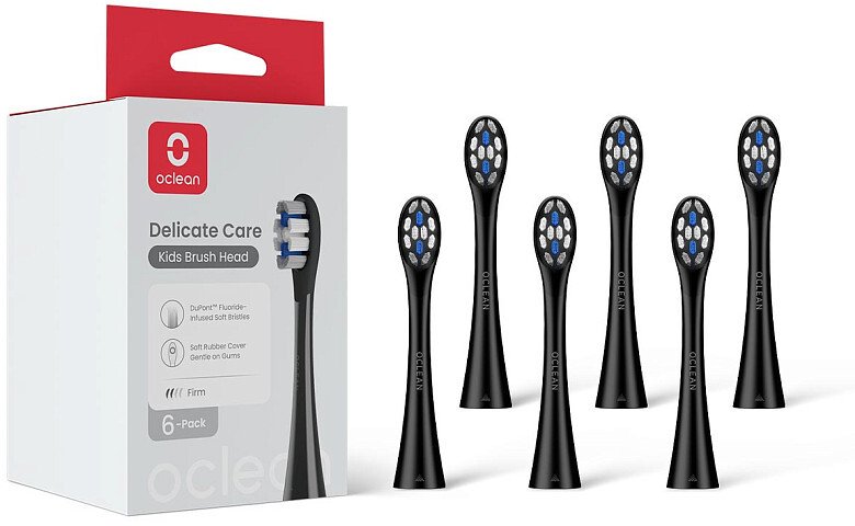 Насадка для зубної щітки Oclean X Kids P3K8 Black 6pcs (6970810557381)