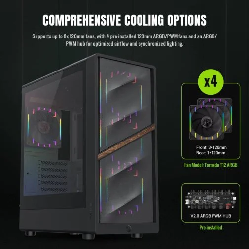 Фото: Корпус Gamemax Aeris 330 MB Black with window (AERIS 330 MB) № 21 | KTC