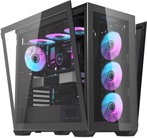 Корпус DARKFLASH DLX4000 Black with window (DLX4000 BLACK)