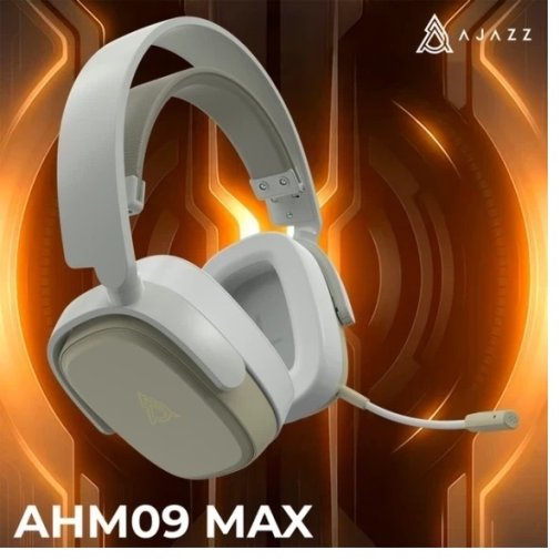 Гарнітура Ajazz AHM09 Max WL/BT Gray/White (AHM09-MAX-GW)
