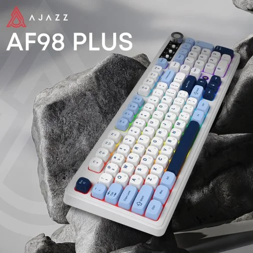 Фото: Клавіатура Ajazz AF98 Plus USB/WL/BT Glacier Blue (AF98-PLUS-GB) № 22 | KTC