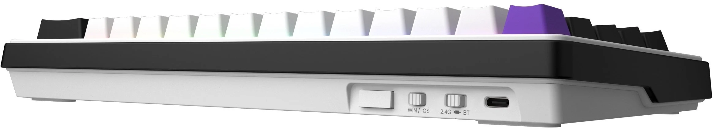 Фото: Клавіатура Hator Hellyberry HK60 Mechanical Linear Wireless/BT White/Violet (HK60 wireless) № 11 | KTC