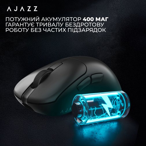 Мишка, Ajazz AJ179P MC WL/BT/USB, Black ( Gaming )