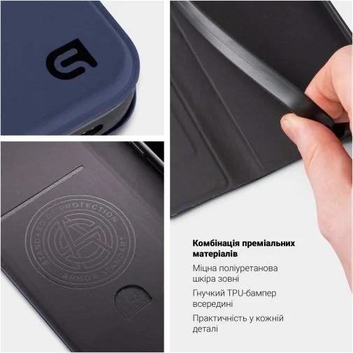 Фото: Чохол ArmorStandart for Samsung A57 5G - OneFold Case Dark Blue (ARM89773) № 8 | KTC
