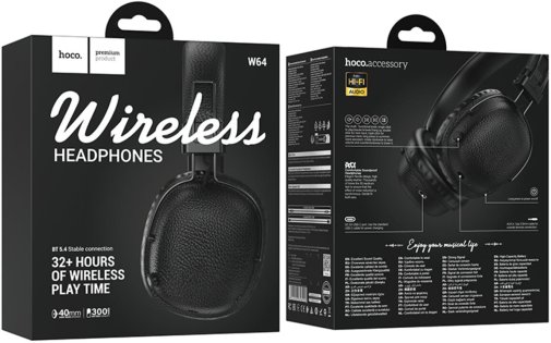Гарнітура Hoco W64 Earl Black (6942007658591)
