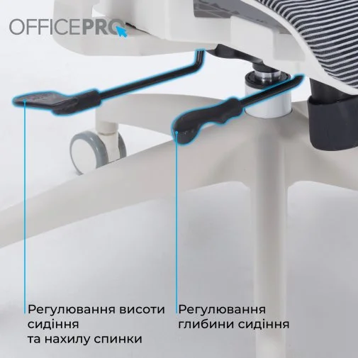 Фото: Крісло OfficePro Skyline OC680 White/Dark Gray (OC680-W-DG-DG) № 32 | KTC