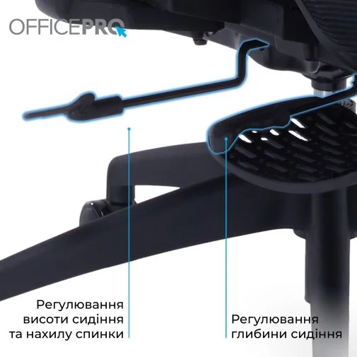 Фото: Крісло OfficePro Skyline Footrest OC750 Black (OC750-B-B-B) № 33 | KTC