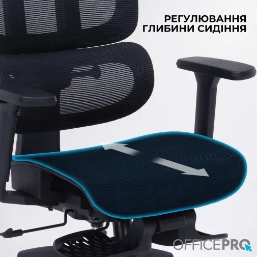 Фото: Крісло OfficePro Skyline Footrest OC750 Black (OC750-B-B-B) № 34 | KTC