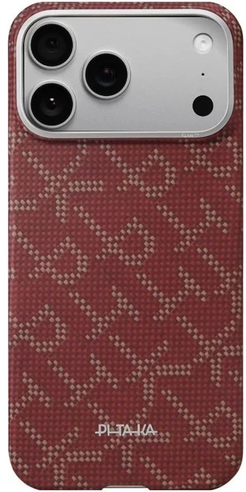 Фото: Чохол Pitaka for Apple iPhone 17 Pro Max - Ultra-Slim Monogram Red/Gold (KI1702PTKP) № 5 | KTC