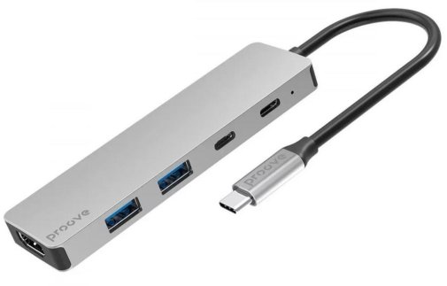 USB-хаб Proove Iron Link 5in1 Silver (HBIL00222024)