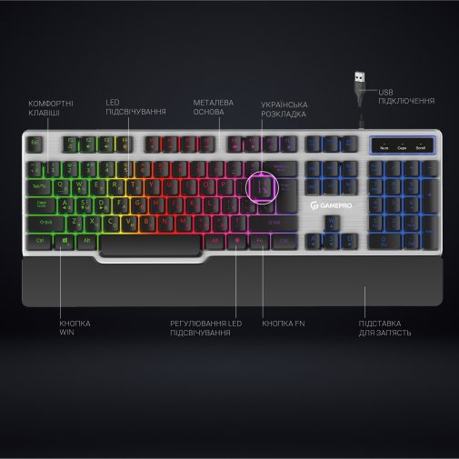 Клавіатура GamePro GK599 Black