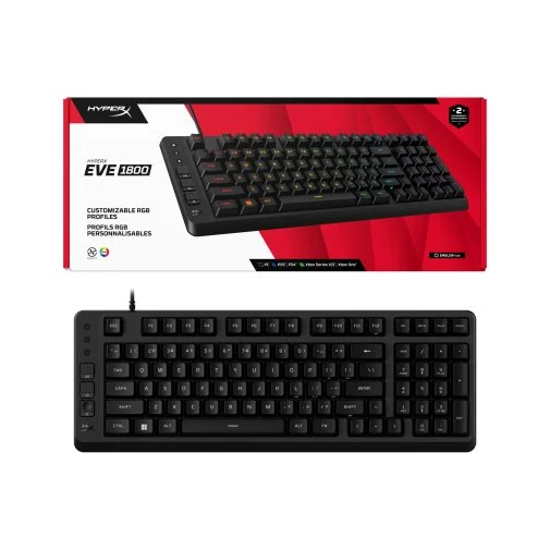 Фото: Клавіатура HyperX Eve 1800 USB Black (B7JE0AA) № 25 | KTC
