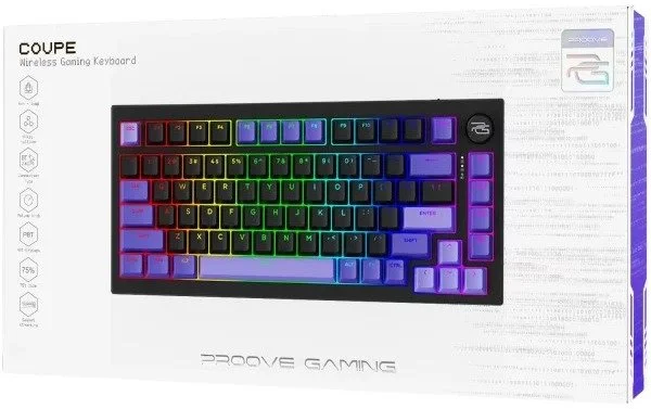 Фото: Клавіатура Proove Gaming Coupe Huano Kobe WL/BT/USB Black/Purple (WKCP00022416) № 23 | KTC