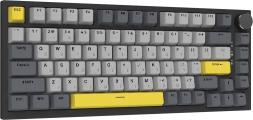 Клавіатура Ajazz AK820 Sea Salt Switch ENG/UKR USB Black (AK820-SS-BGY)