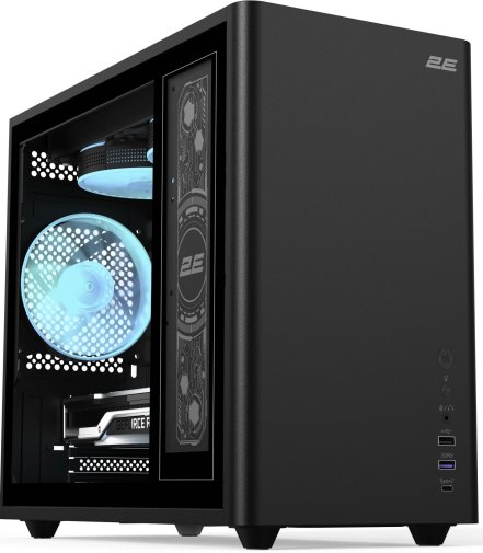 Корпус 2E Credo Plus V350BG Black with window (2E-V350BG)