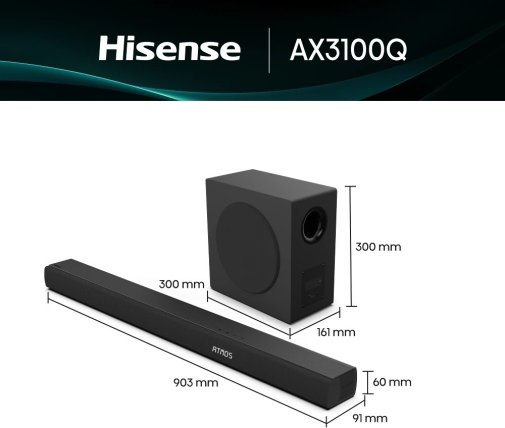 Саундбар Hisense AX3100Q (20015173)