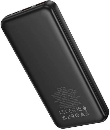 Батарея універсальна BOROFONE BJ78 Clever 10000mAh 10W Black (6941991121470)