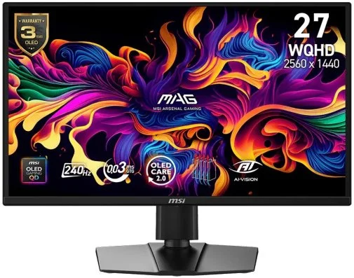 Фото: Монітор MSI MAG 272QP QD-OLED X24 - 26.5" QD-OLED / 2560×1440 / 240 Гц / AMD FreeSync Premium, Nvidia G-Sync Compatible / Pivot / HAS № 6 | KTC
