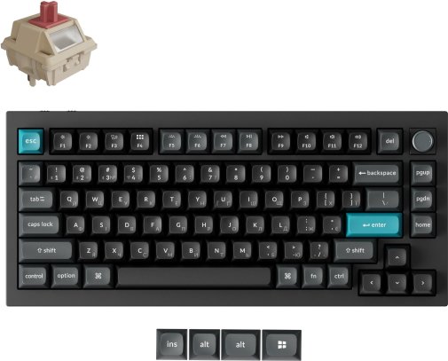 Клавіатура Keychron Q1 Ultra Keychron Red Switch RGB Black (Q1U-M1-UA)