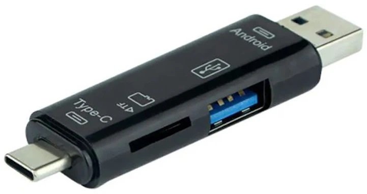Кардрідер Dynamode 3-in-1 OTG Black (D-188)