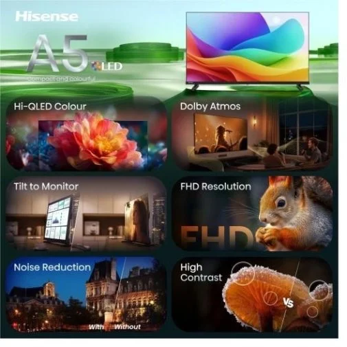 Фото: Телевізор QLED Hisense 40A5S (Smart TV, Wi-Fi, 1920x1080) № 14 | KTC