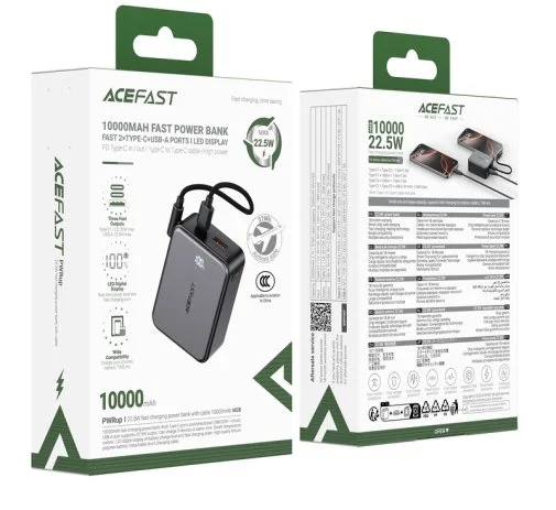 Фото: Батарея універсальна Acefast M28 10000mAh 22.5W Black (6974316285984) № 14 | KTC