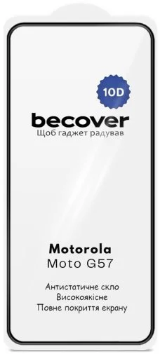 Фото: Захисне скло BeCover 10D for Motorola Moto G57 - Black (715713) № 9 | KTC