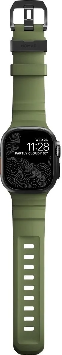 Фото: Ремінець Nomad for Apple Watch 46mm/49mm - Rocky Point Band Black Titanium Hardware Forest (NM014797858) № 21 | KTC