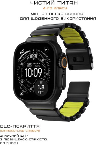 Ремінець Nomad for Apple Watch 46/49mm - Stratos Black Hardware Volt (NM011130858)